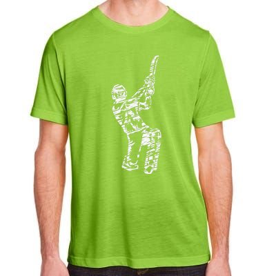 Retro Vintage Cricket Lover Cricket Silhouette Player Adult ChromaSoft Performance T-Shirt