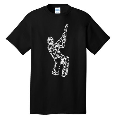 Retro Vintage Cricket Lover Cricket Silhouette Player Tall T-Shirt