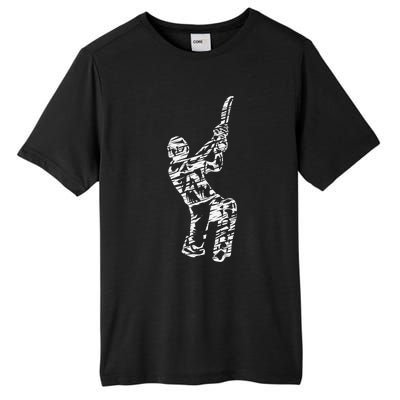 Retro Vintage Cricket Lover Cricket Silhouette Player Tall Fusion ChromaSoft Performance T-Shirt