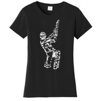 Retro Vintage Cricket Lover Cricket Silhouette Player Women's T-Shirt