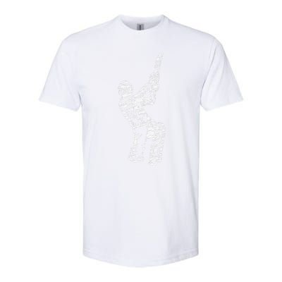 Retro Vintage Cricket Lover Cricket Silhouette Player Softstyle® CVC T-Shirt