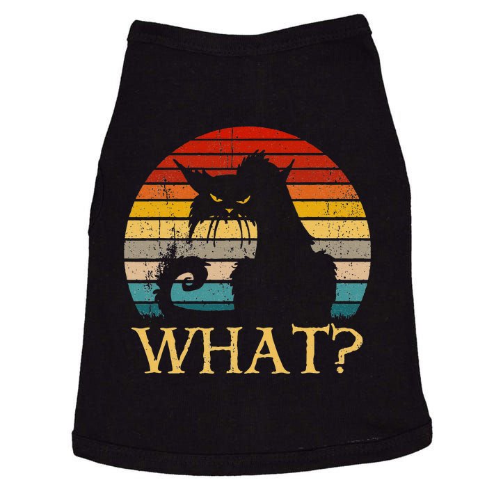 Retro Vintage Cat What Funny Black Cat  Murderous Cat Doggie Tank