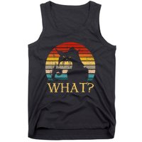 Retro Vintage Cat What Funny Black Cat  Murderous Cat Tank Top