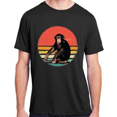 Retro Vintage Chimpanzee Monkey Wild Forest Animal Adult ChromaSoft Performance T-Shirt