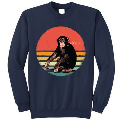 Retro Vintage Chimpanzee Monkey Wild Forest Animal Sweatshirt