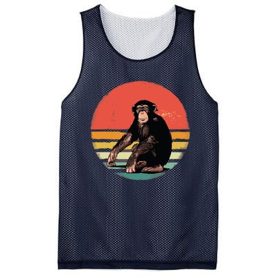 Retro Vintage Chimpanzee Monkey Wild Forest Animal Mesh Reversible Basketball Jersey Tank