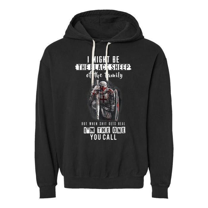 Religious Verse Christian Costume, Crusader Knights Templar Garment-Dyed Fleece Hoodie
