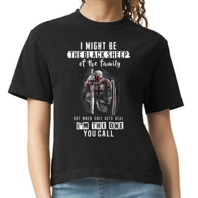 Religious Verse Christian Costume, Crusader Knights Templar Comfort Colors Boxy T-Shirt