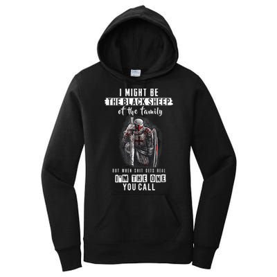 Religious Verse Christian Costume, Crusader Knights Templar Women's Pullover Hoodie
