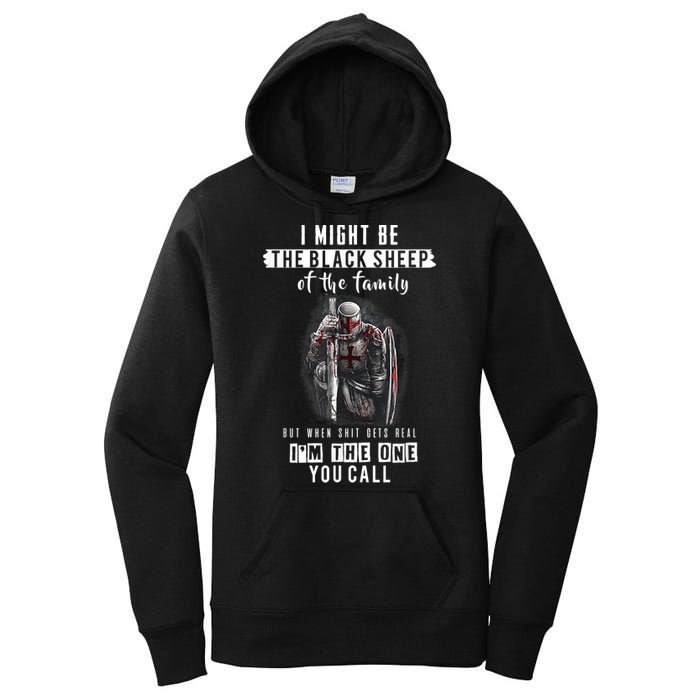 Religious Verse Christian Costume, Crusader Knights Templar Women's Pullover Hoodie