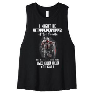 Religious Verse Christian Costume, Crusader Knights Templar Women's Racerback Cropped Tank