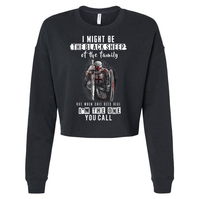 Religious Verse Christian Costume, Crusader Knights Templar Cropped Pullover Crew