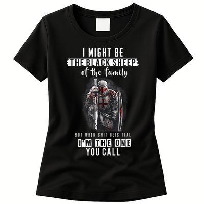 Religious Verse Christian Costume, Crusader Knights Templar Womens T-Shirt