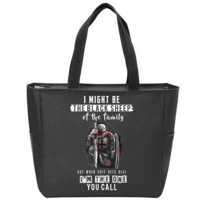 Religious Verse Christian Costume, Crusader Knights Templar Zip Tote Bag
