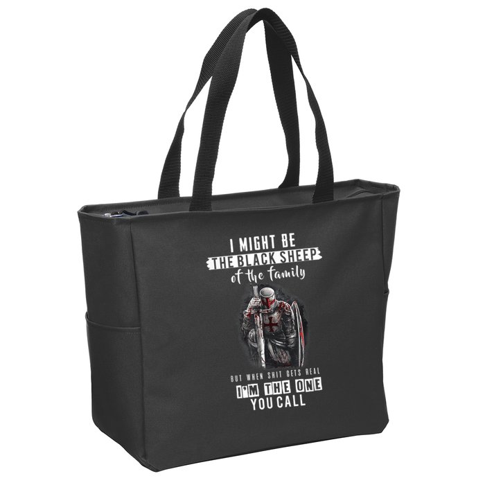 Religious Verse Christian Costume, Crusader Knights Templar Zip Tote Bag