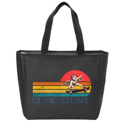 Retro Vintage Cupid Stunt Unhinged Cringe Funny Zip Tote Bag