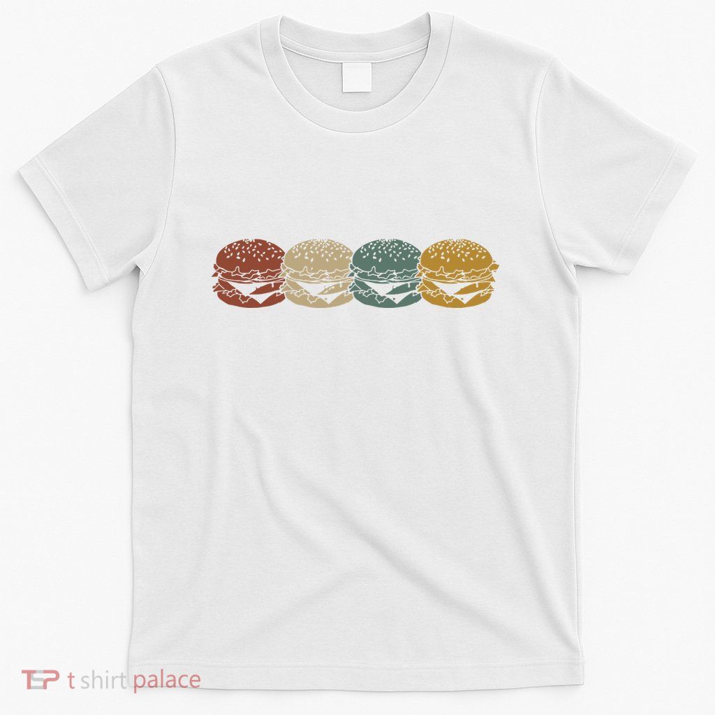 Retro Vintage Cheeseburger Costume Hamburger Lovers T-Shirt