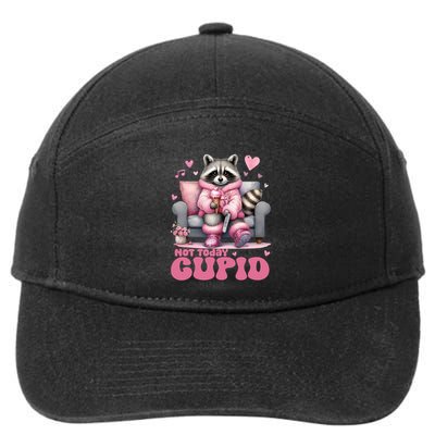Retro Valentine Coquette Valentine Not Today Cupid Gift 7-Panel Snapback Hat