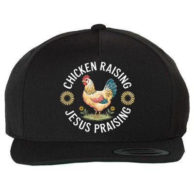 Retro Vintage Chicken Raising & Jesus Praising Wool Snapback Cap