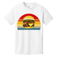 Retro Vintage Cheeseburger Design Costume Hamburger Lovers Kids T-Shirt