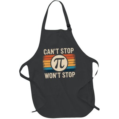 Retro Vintage Cant Stop Pi Wont Stop Pi Day Math Teachers Apron