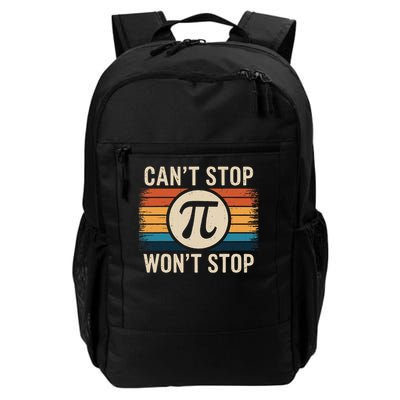 Retro Vintage Cant Stop Pi Wont Stop Pi Day Math Teachers Backpack