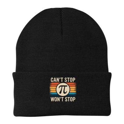 Retro Vintage Cant Stop Pi Wont Stop Pi Day Math Teachers Beanie