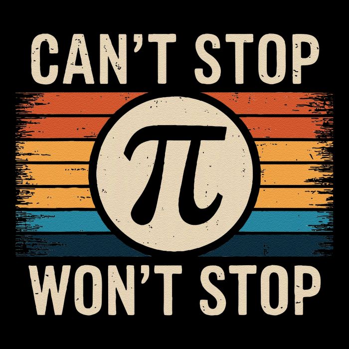 Retro Vintage Cant Stop Pi Wont Stop Pi Day Math Teachers Drawstring Bag