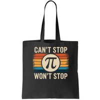 Retro Vintage Cant Stop Pi Wont Stop Pi Day Math Teachers Bag