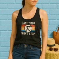 Retro Vintage Cant Stop Pi Wont Stop Pi Day Math Teachers Womens Tank Top