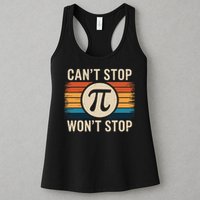 Retro Vintage Cant Stop Pi Wont Stop Pi Day Math Teachers Womens Tank Top