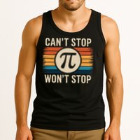 Retro Vintage Cant Stop Pi Wont Stop Pi Day Math Teachers Tank Top