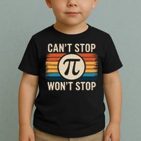 Retro Vintage Cant Stop Pi Wont Stop Pi Day Math Teachers Toddler T-Shirt