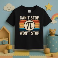Retro Vintage Cant Stop Pi Wont Stop Pi Day Math Teachers Toddler T-Shirt