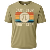 Retro Vintage Cant Stop Pi Wont Stop Pi Day Math Teachers Performance Shirt