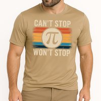 Retro Vintage Cant Stop Pi Wont Stop Pi Day Math Teachers Performance Shirt