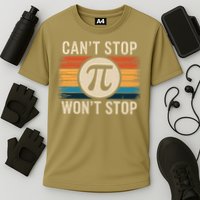 Retro Vintage Cant Stop Pi Wont Stop Pi Day Math Teachers Performance Shirt