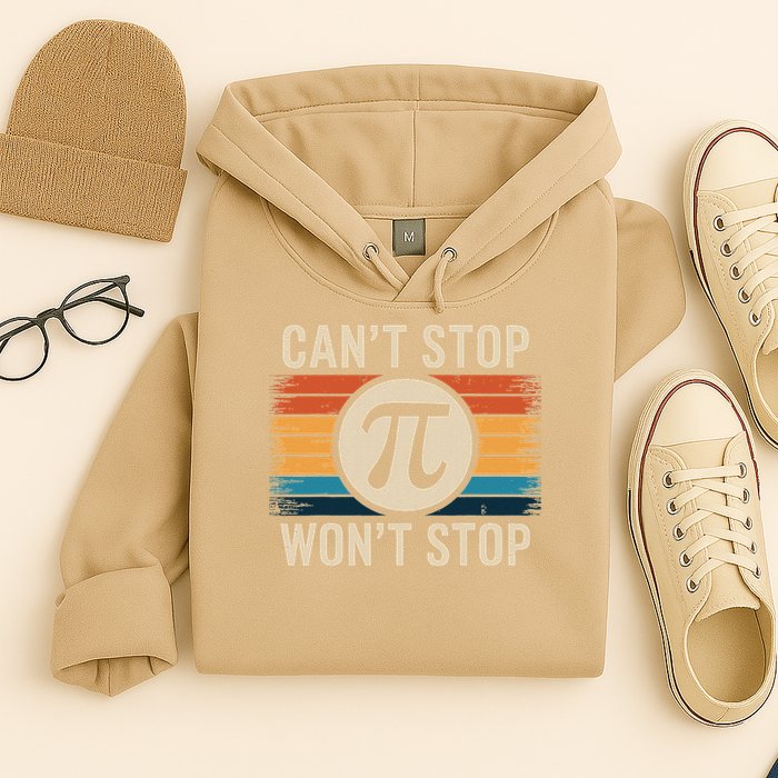 Retro Vintage Cant Stop Pi Wont Stop Pi Day Math Teachers Hoodie