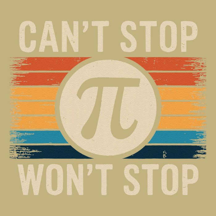 Retro Vintage Cant Stop Pi Wont Stop Pi Day Math Teachers Long Sleeve Shirt