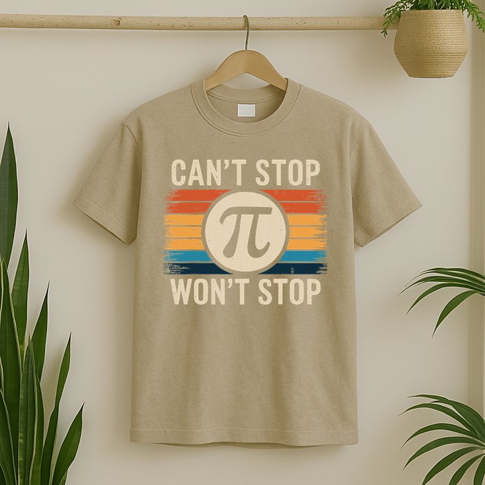 Retro Vintage Cant Stop Pi Wont Stop Pi Day Math Teachers T-Shirt