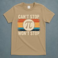 Retro Vintage Cant Stop Pi Wont Stop Pi Day Math Teachers T-Shirt