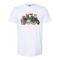 Retro Vintage Cute Farm Animals Farmer Farming Softstyle CVC T-Shirt