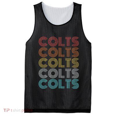 Retro Vintage Colts Mesh Reversible Basketball Jersey Tank