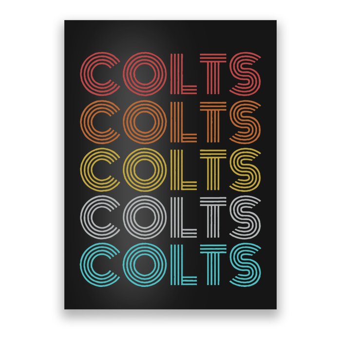 Retro Vintage Colts Poster
