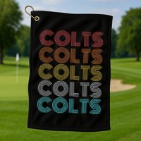 Retro Vintage Colts Golf Towel