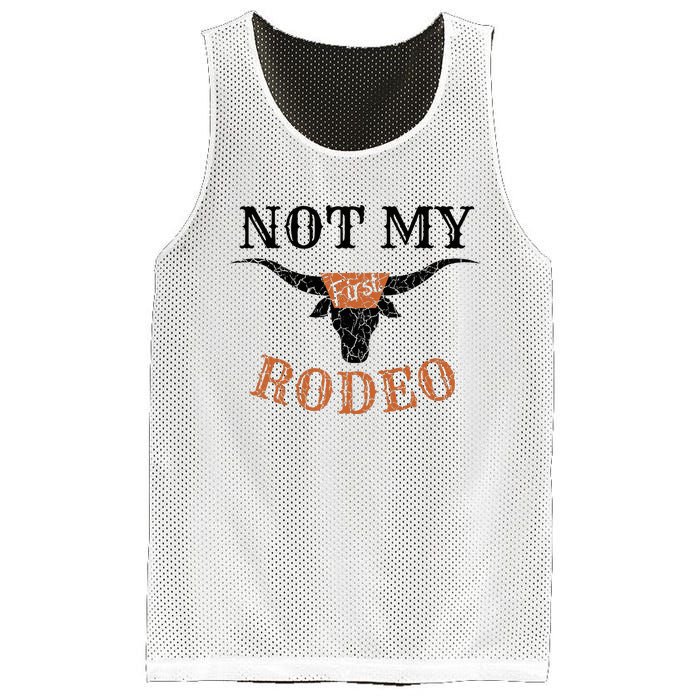 Retro Vintage Classic Country Music Not My First Rodeo Mesh Reversible Basketball Jersey Tank