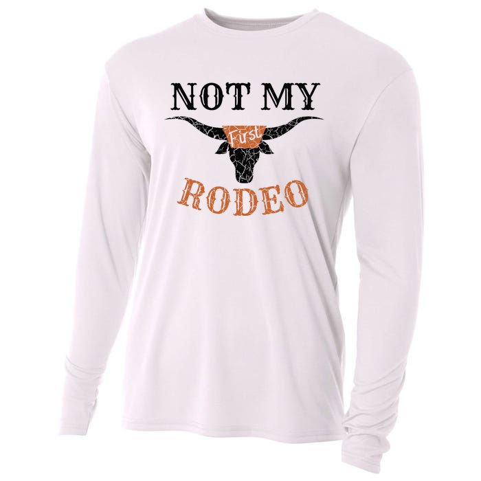 Retro Vintage Classic Country Music Not My First Rodeo Cooling Performance Long Sleeve Crew