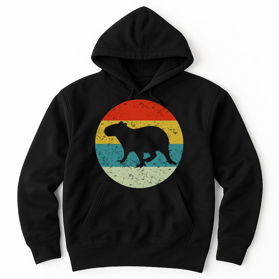 Retro Vintage Capybara Hoodie