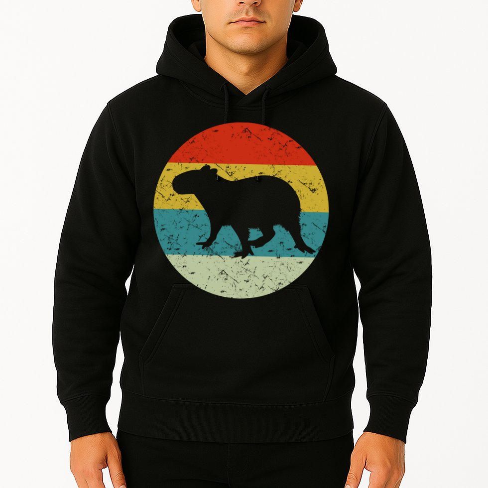 Retro Vintage Capybara Hoodie