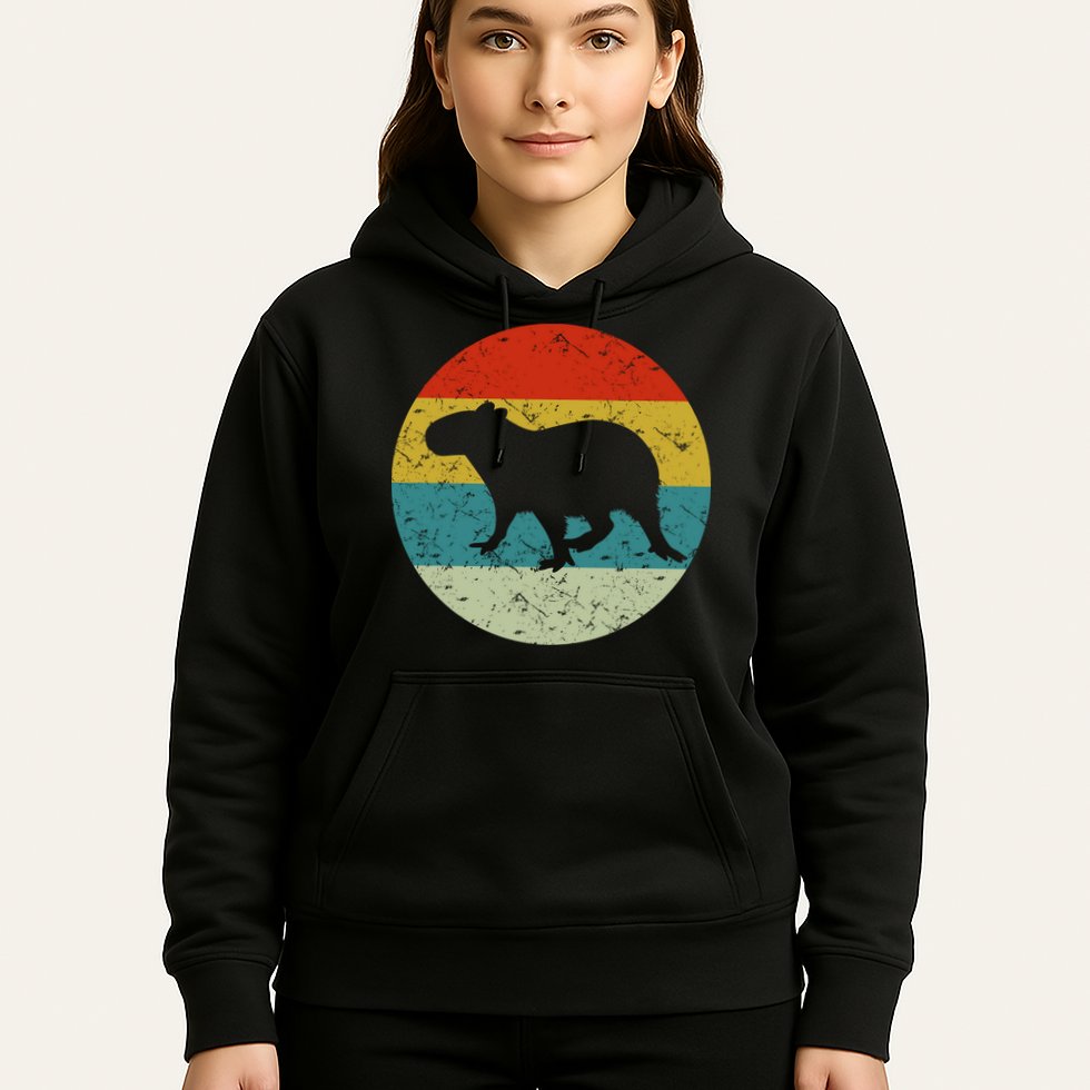 Retro Vintage Capybara Hoodie